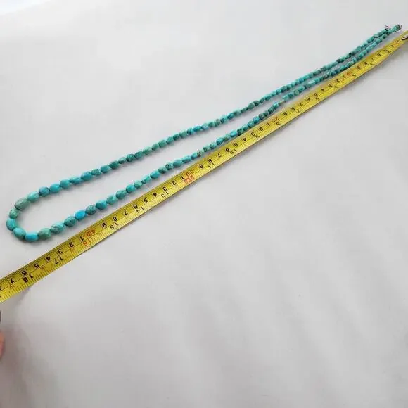 Jay King Choker Necklace 34" Turquoise New Blue Western - Picture 6 of 6